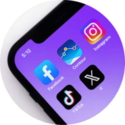 Phone screen showing various app icons